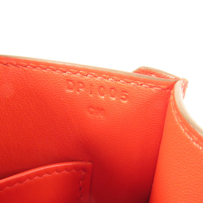 HERMES Chevre皮革Verrou Mini金扣鏈帶肩背袋Red-8