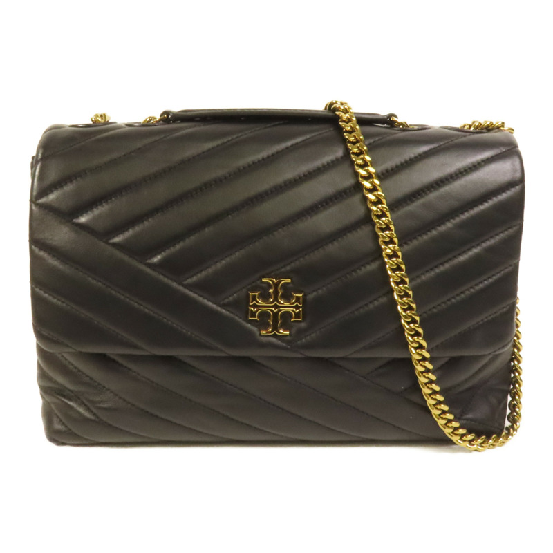 Tory Burch 羊皮皮革Kira Chevron金扣鏈帶肩背袋-0