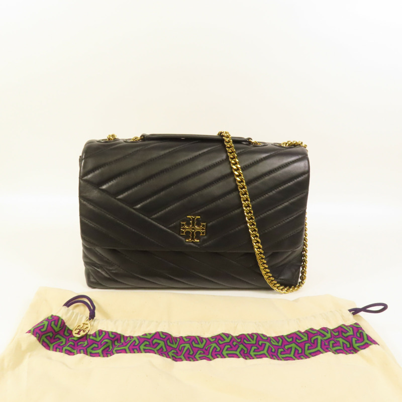 Tory Burch 羊皮皮革Kira Chevron金扣鏈帶肩背袋-8