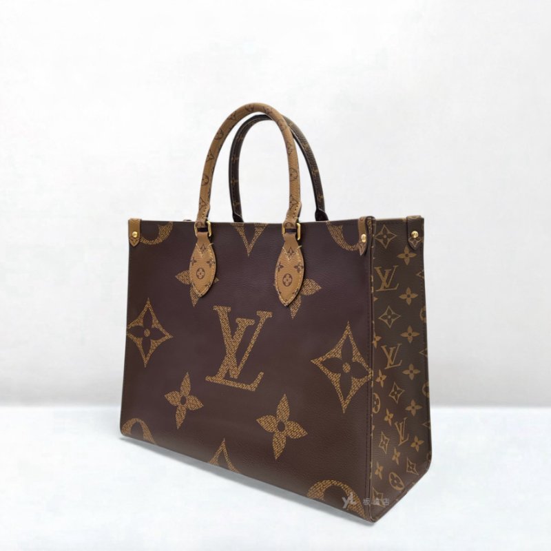 LV包包 OnTheGo MM雙色原花肩背包M45321-2