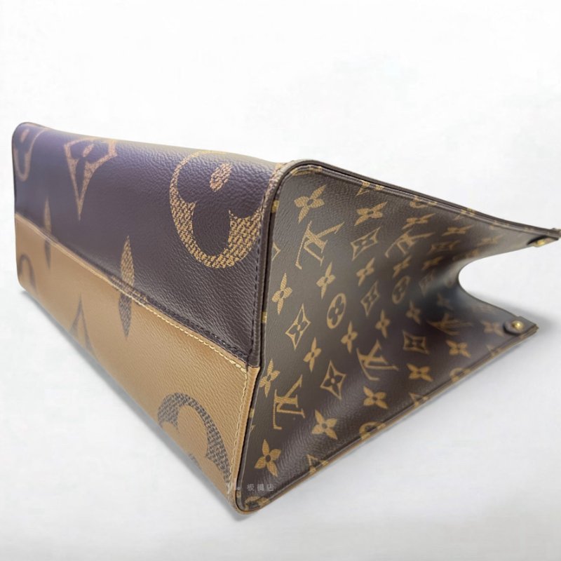 LV包包 OnTheGo MM雙色原花肩背包M45321-9