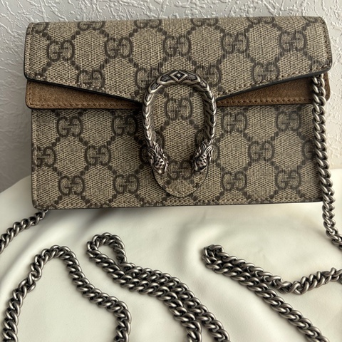 Gucci 咖啡變mini酒神鏈包❣️