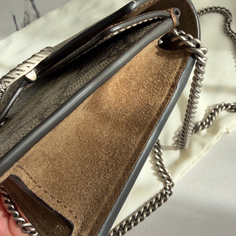 Gucci 咖啡變mini酒神鏈包❣️-4