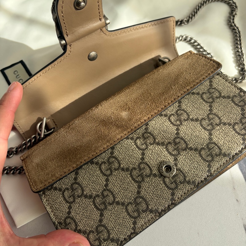 Gucci 咖啡變mini酒神鏈包❣️-5