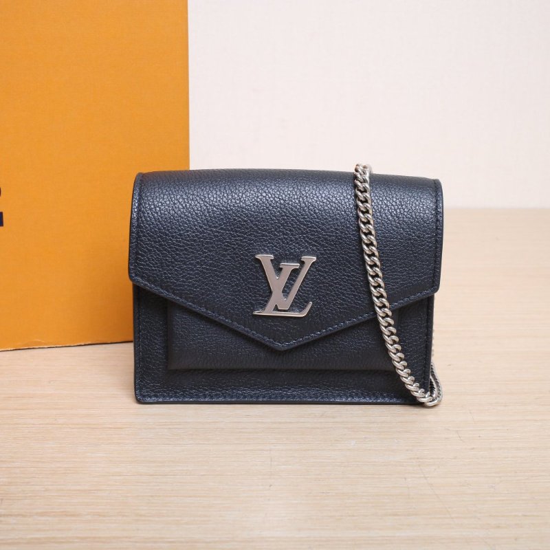 LOUIS VUITTON 黑色牛皮2020Mylockme超mini肩背包-0