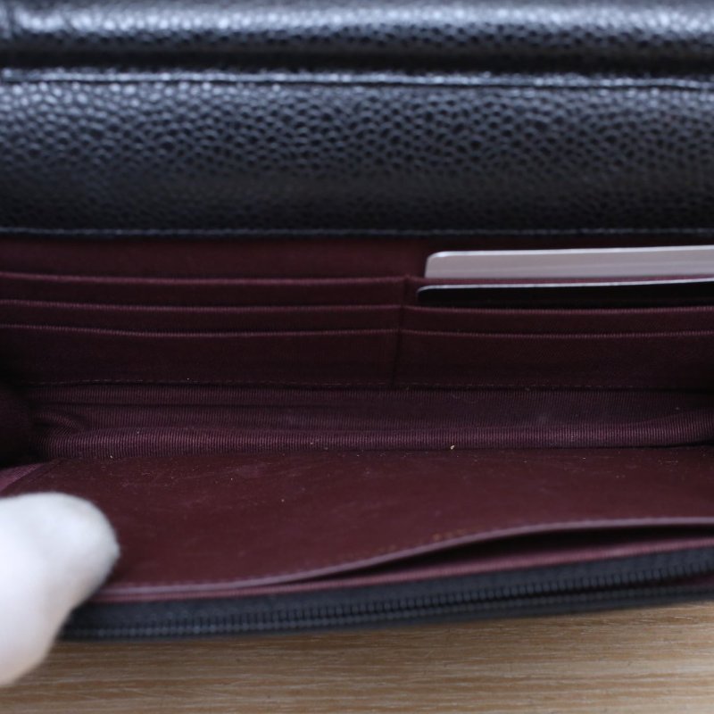 CHANEL CFWOC19黑色荔枝牛皮25開金扣肩背包-3