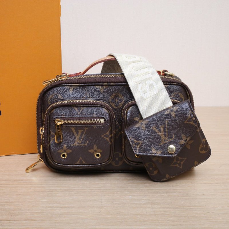 LOUIS VUITTON UtilityCrossbody相機包炸藥包老花PVC晶片肩背包-0