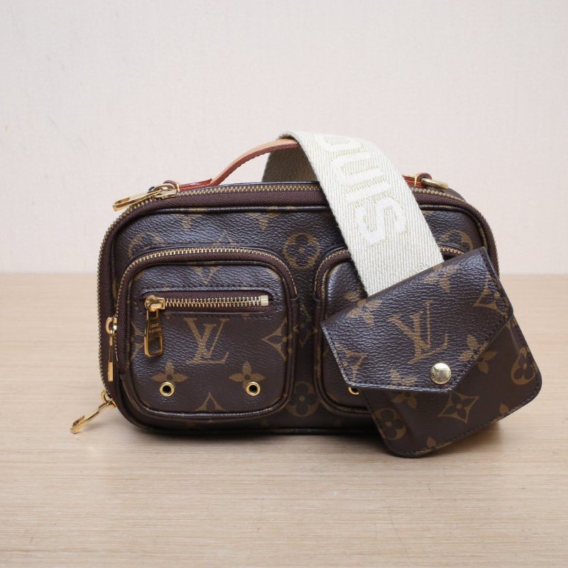 LOUIS VUITTON UtilityCrossbody相機包炸藥包老花PVC晶片肩背包-1