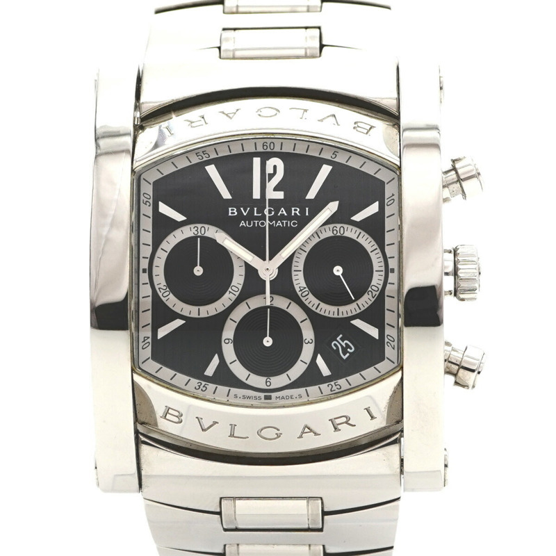 寶格麗 Assioma AA48SCH 黑色錶盤男士腕錶-0