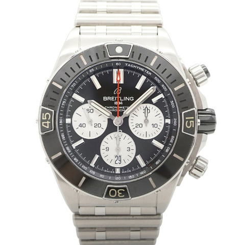 百年靈超級計時腕錶 44 AB0136 黑色錶盤男錶