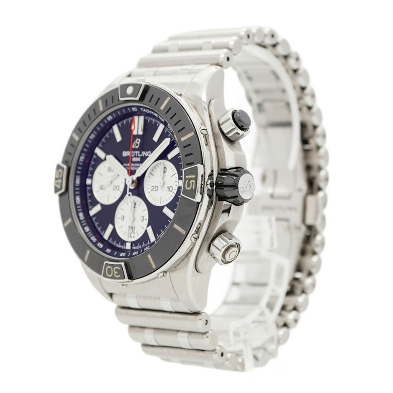 百年靈超級計時腕錶 44 AB0136 黑色錶盤男錶-2