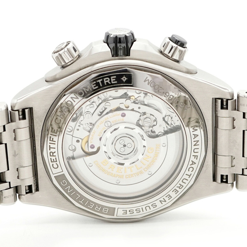 百年靈超級計時腕錶 44 AB0136 黑色錶盤男錶-5