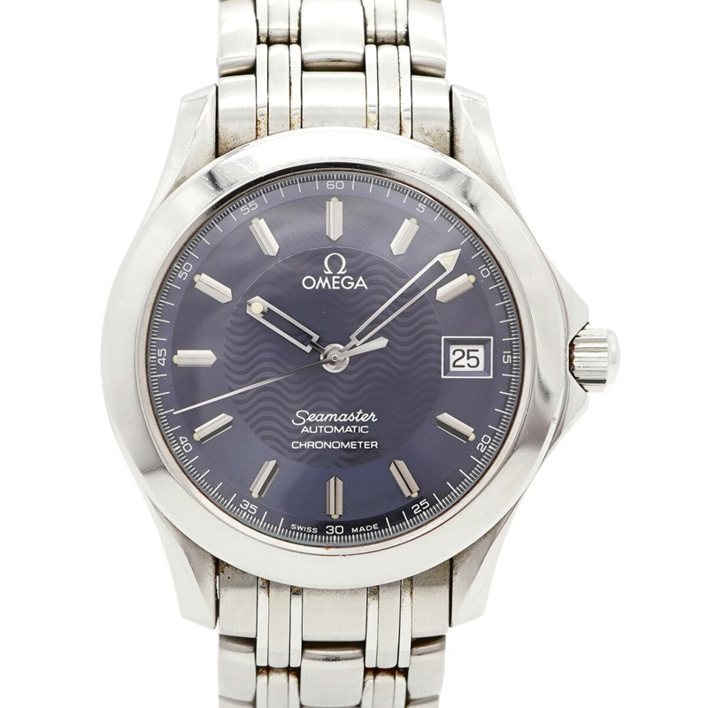 歐米茄海馬系列 2501.81 藍色錶盤男士腕錶-0