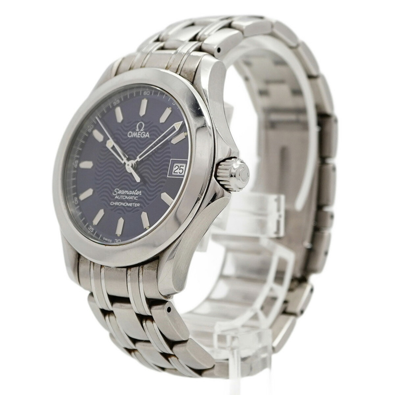 歐米茄海馬系列 2501.81 藍色錶盤男士腕錶-1