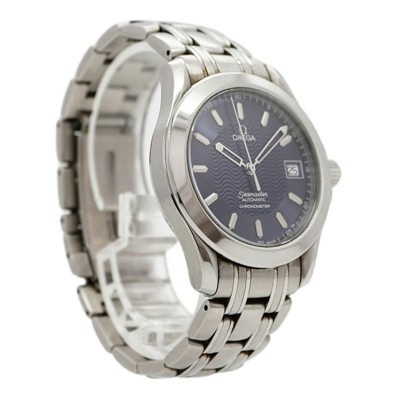 歐米茄海馬系列 2501.81 藍色錶盤男士腕錶-2