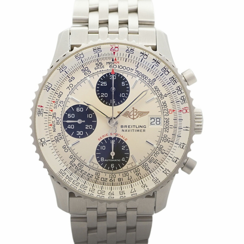 百年靈 Navitimer A13330 象牙色錶盤男士腕錶-0