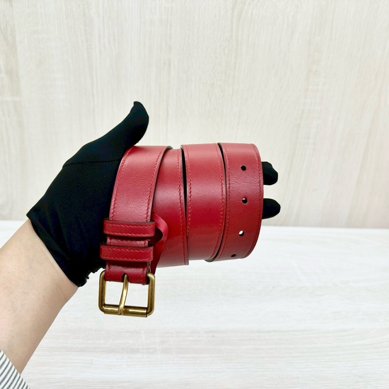 GUCCI GG Marmont系列紅牛皮腰包 476434-9