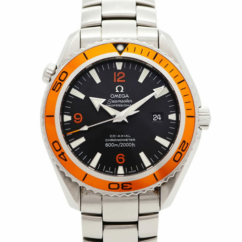 歐米茄海馬系列 2208.50 黑色錶盤男士腕錶