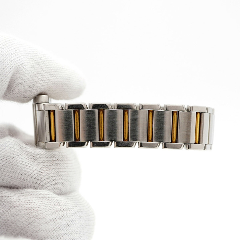 卡地亞 Tank Française SM 雙色腕錶 2384 白色錶盤 女士款-5