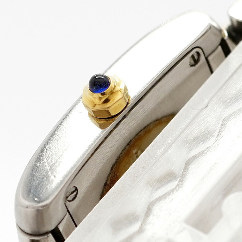 卡地亞 Tank Française SM 雙色腕錶 2384 白色錶盤 女士款-10