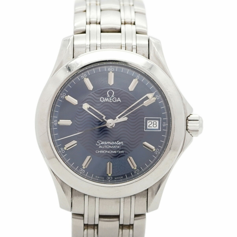 歐米茄海馬系列 2501.81 藍色錶盤男士腕錶-0