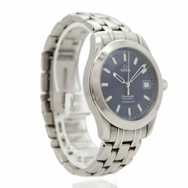 歐米茄海馬系列 2501.81 藍色錶盤男士腕錶-2