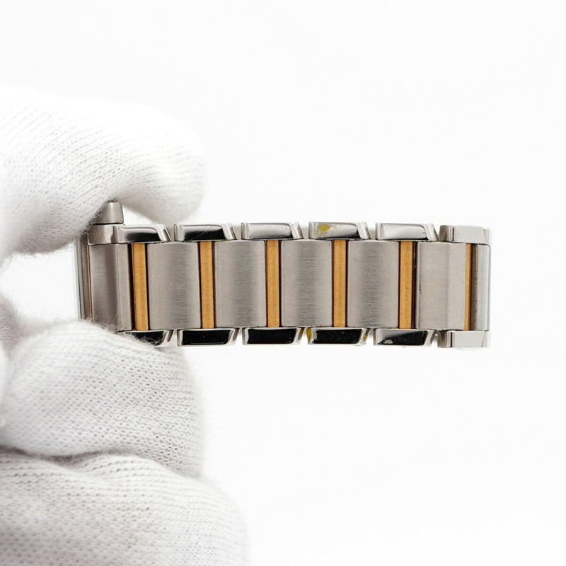 卡地亞 Tank Française SM 雙色腕錶 W51027Q4 粉紅錶盤 女士款-5