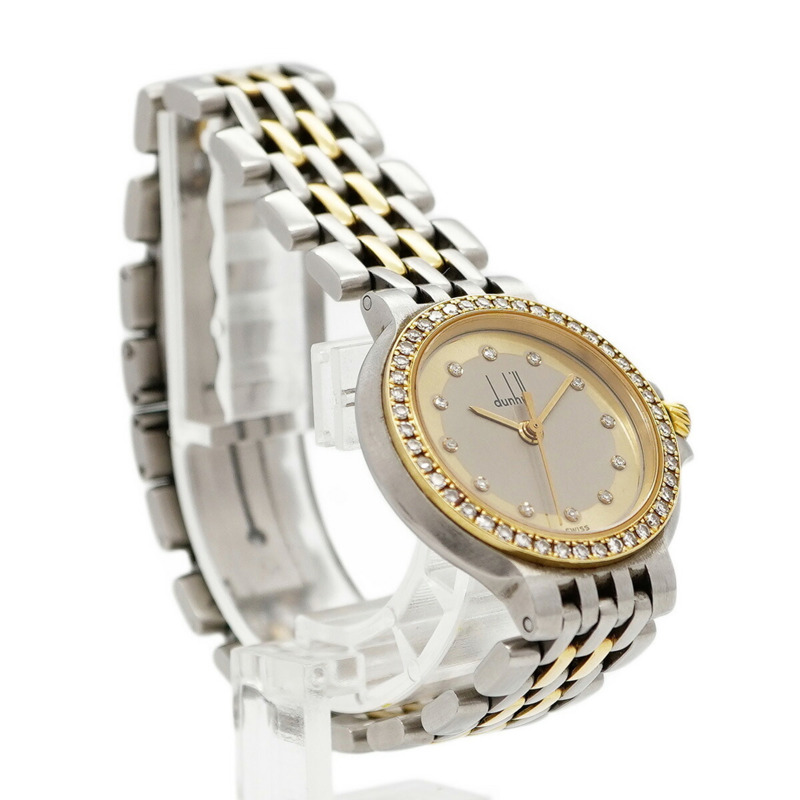 登喜路精英系列銀色錶盤女士腕錶-2