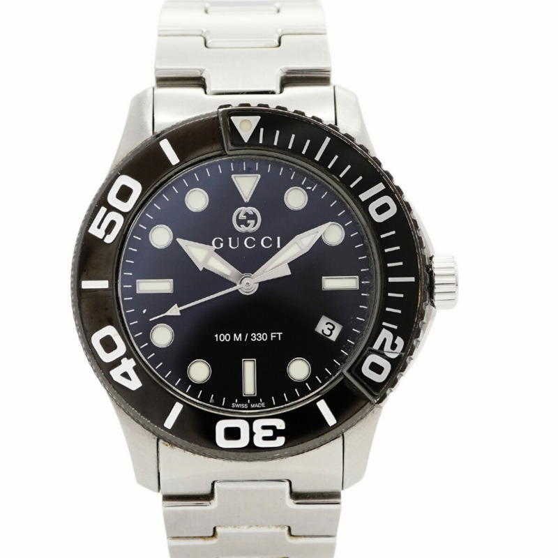 Gucci G-Timeless 126.2 男士黑色錶盤腕錶-0