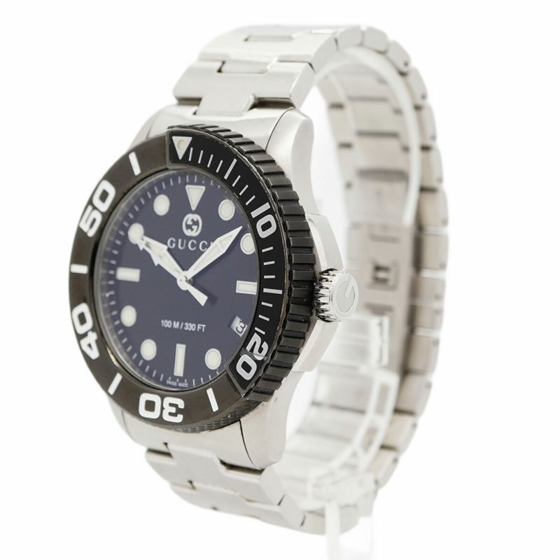 Gucci G-Timeless 126.2 男士黑色錶盤腕錶-1