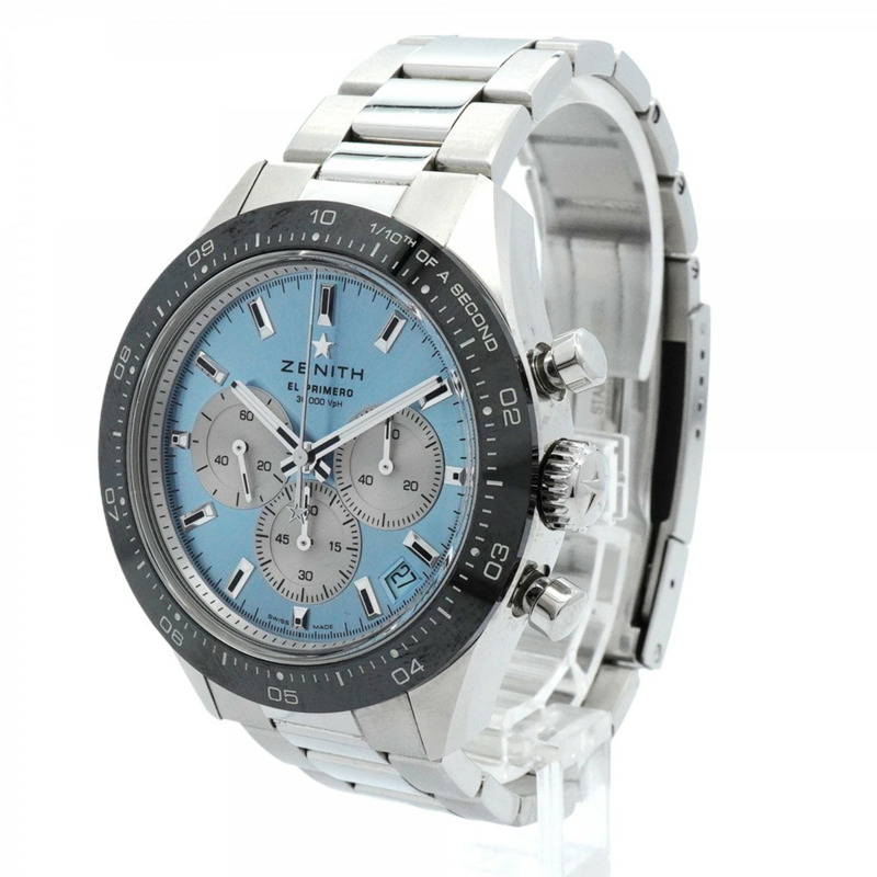 真力時 Chronomaster Sports 03.3106.3600 55.M3100 藍色錶盤男士腕錶-2