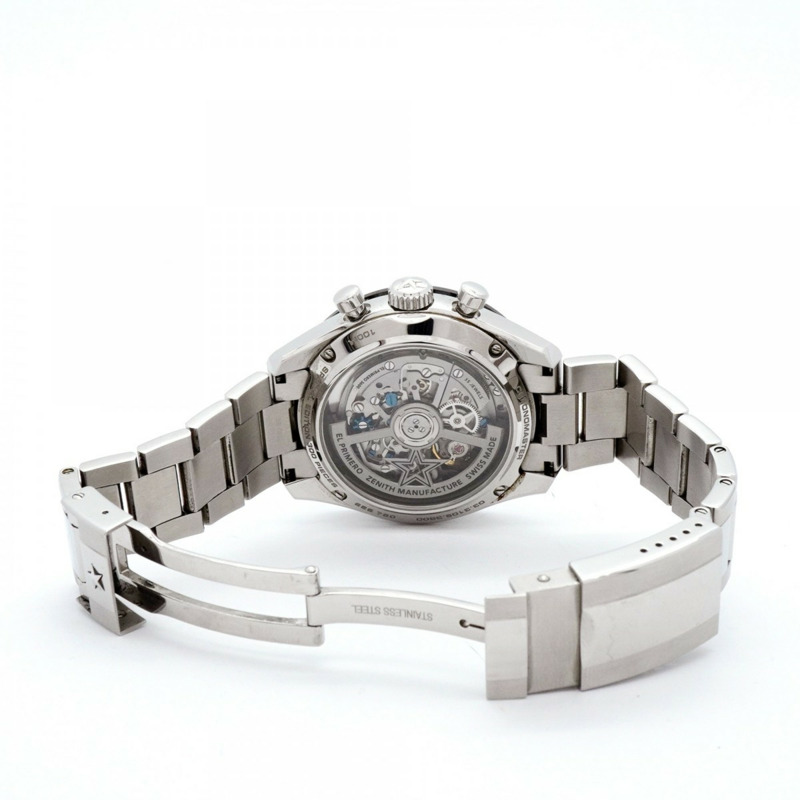 真力時 Chronomaster Sports 03.3106.3600 55.M3100 藍色錶盤男士腕錶-4