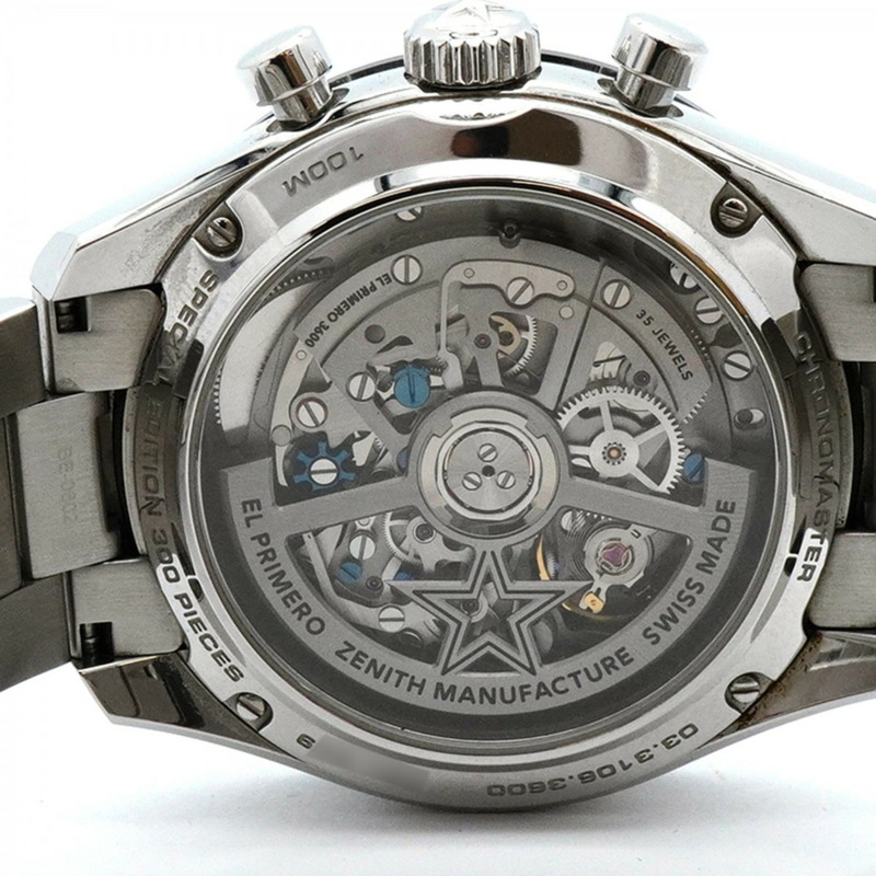 真力時 Chronomaster Sports 03.3106.3600 55.M3100 藍色錶盤男士腕錶-5