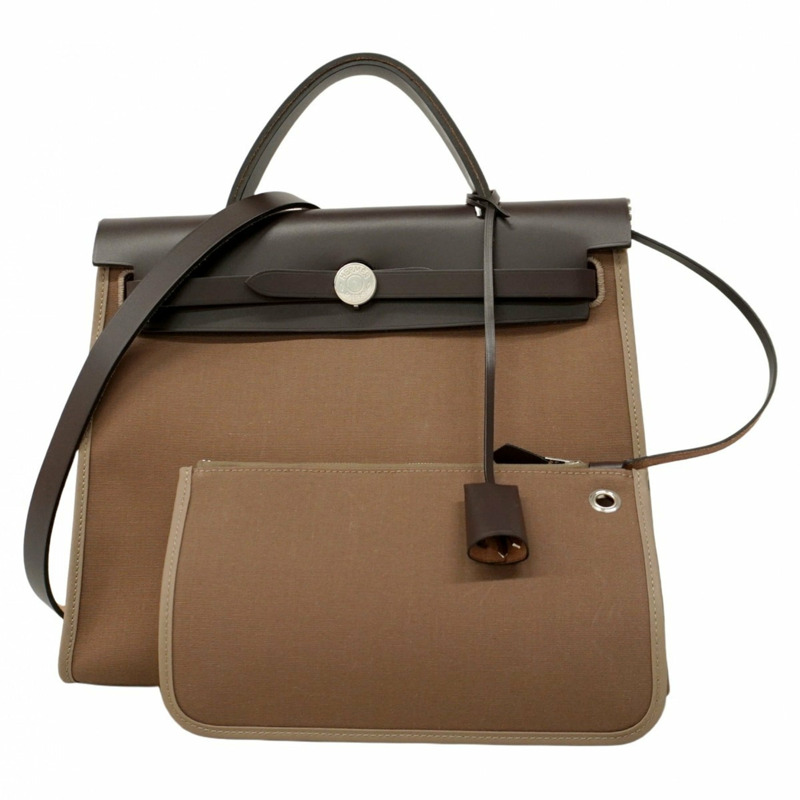 愛馬仕 Hermès Airbag Zip PM Toile Officier 手提包,棕色,D 字印記,兩用包,女士,P1773025-0