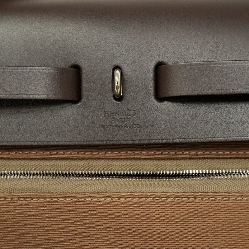 愛馬仕 Hermès Airbag Zip PM Toile Officier 手提包,棕色,D 字印記,兩用包,女士,P1773025-4
