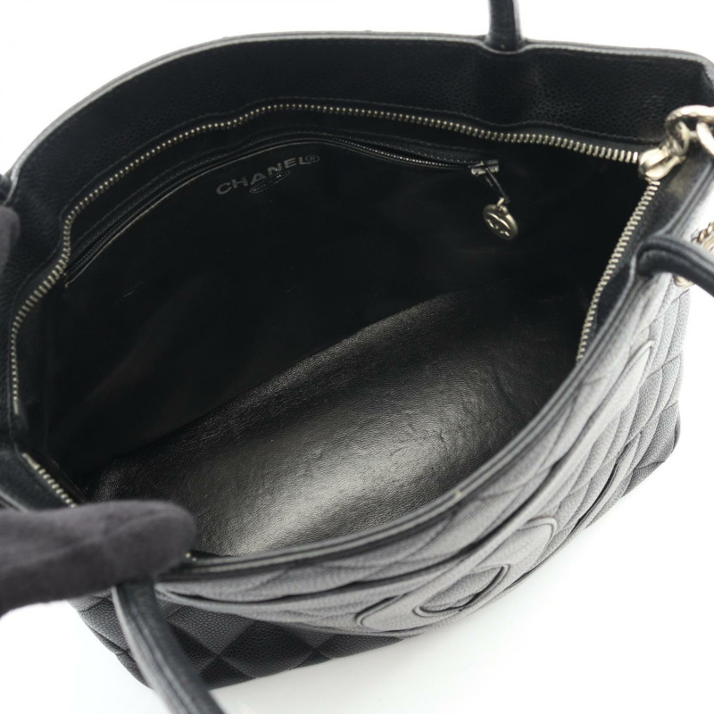 香奈兒 (CHANEL) Medallion 手提包,粒面小牛皮,黑色,二手,女士,SHW CC Coco-2