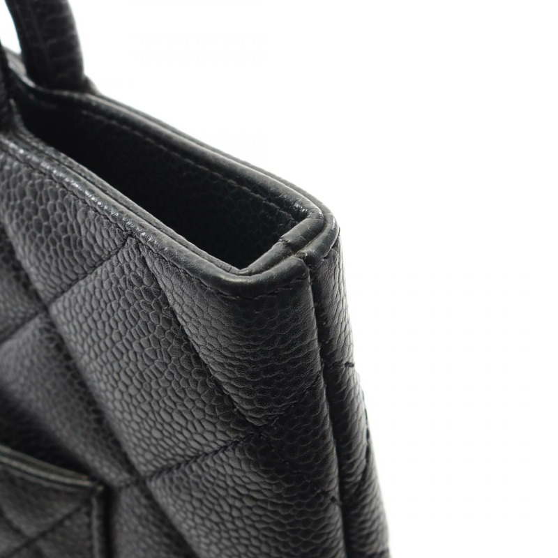 香奈兒 (CHANEL) Medallion 手提包,粒面小牛皮,黑色,二手,女士,SHW CC Coco-9