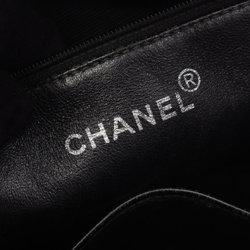 香奈兒 (CHANEL) Medallion 手提包,黑色粒面小牛皮,二手,女士,飾有 SHW CC Coco 標誌-3