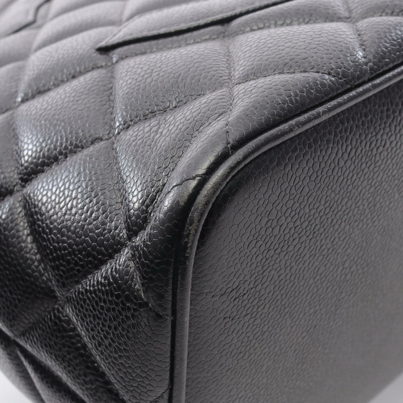 香奈兒 (CHANEL) Medallion 手提包,黑色粒面小牛皮,二手,女士,飾有 SHW CC Coco 標誌-6