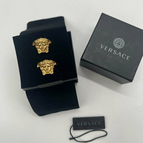 Versace 范思哲 梅杜莎 金色 耳夾
