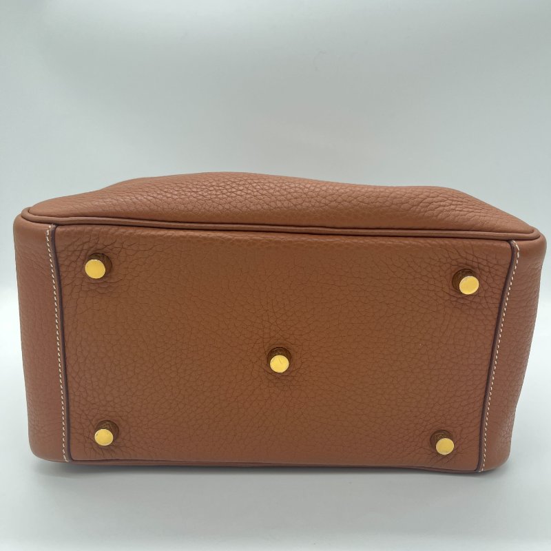 超級新🌟Hermès 愛馬仕 Lindy 26 棕色 牛皮金扣 手提包 肩背包-6