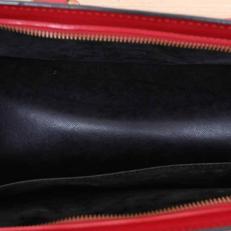 LOUIS VUITTON 紅色EPI水波紋牛皮水波紋橫版手提肩背包-2