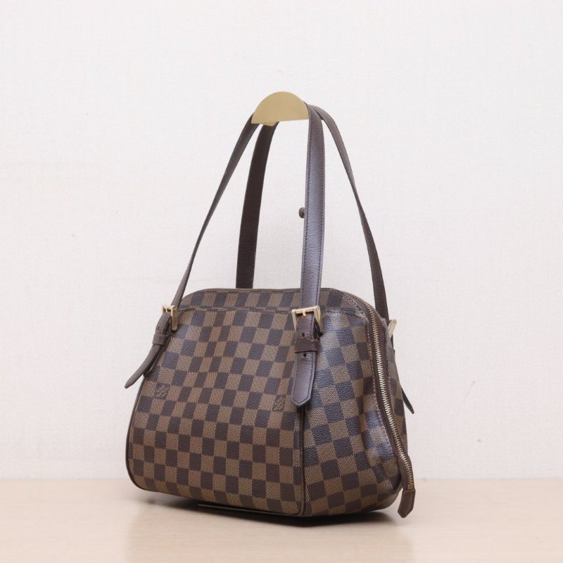 LOUIS VUITTON 棕色棋盤格PVC2005中古Belem元寶包單肩包肩背包-3