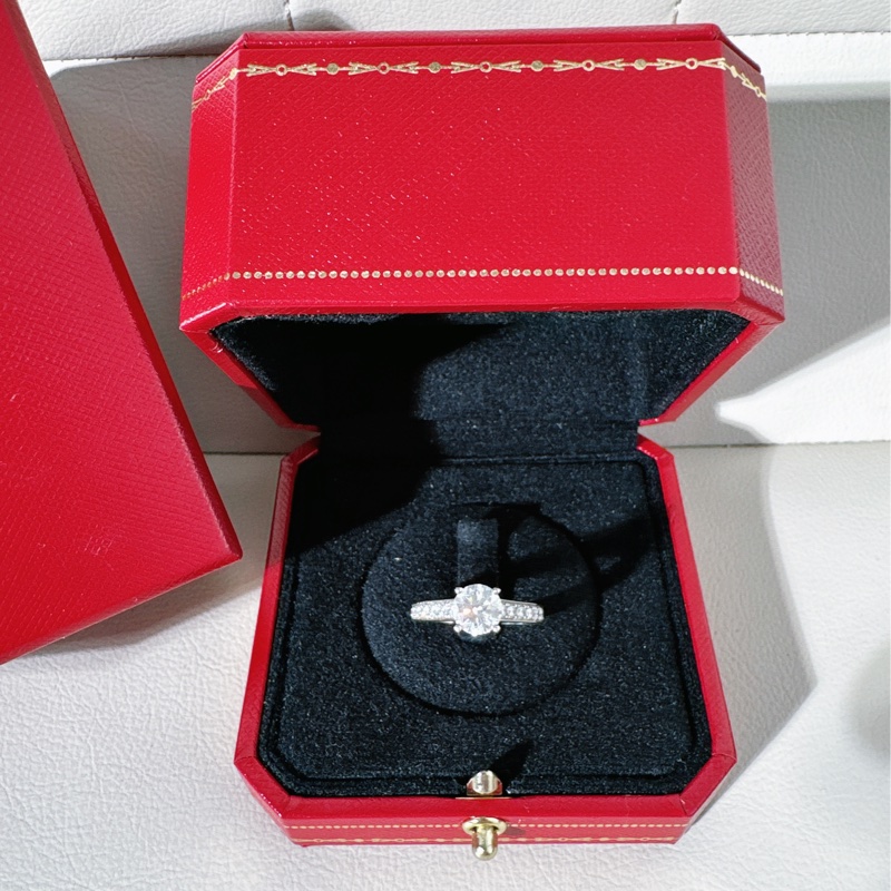 Cartier卡地亚 1895系列 Pt950铂金一克拉钻石戒指-1