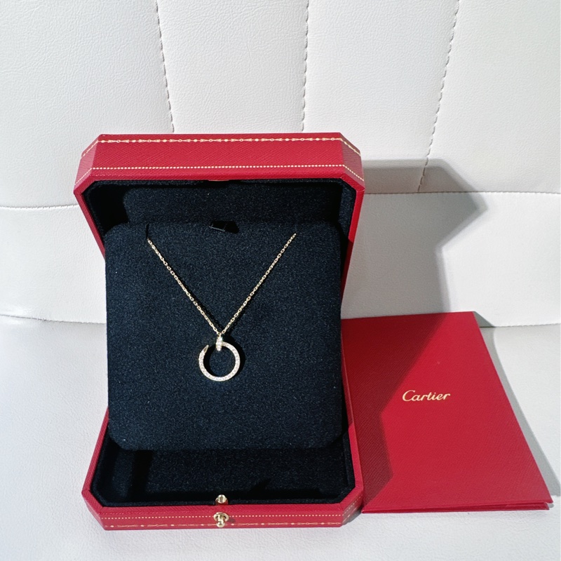 Cartier卡地亚 18K黄金满钻钉子项链-0