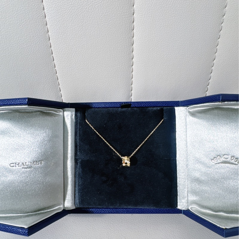 Chaumet尚美 18K金镶钻蜂巢项链-1