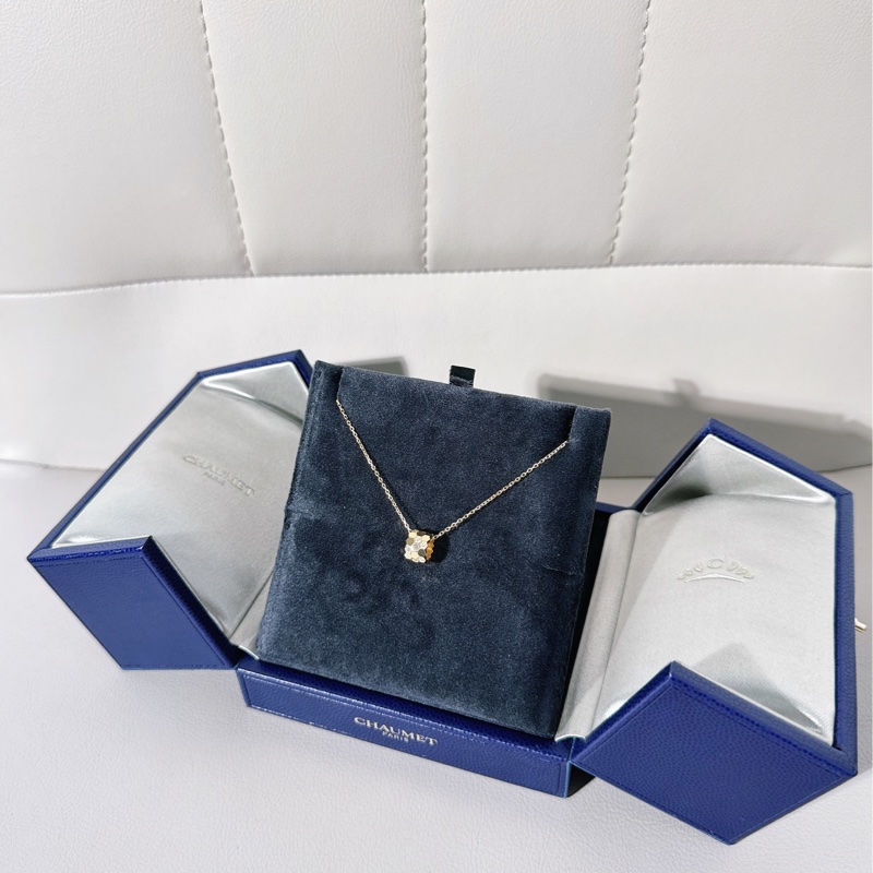 Chaumet尚美 18K金镶钻蜂巢项链-3