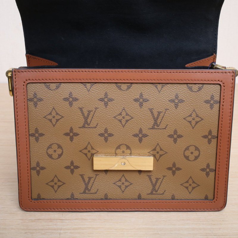 LOUIS VUITTON Dauphine達芙妮中號25老花PVC2019肩背包-3