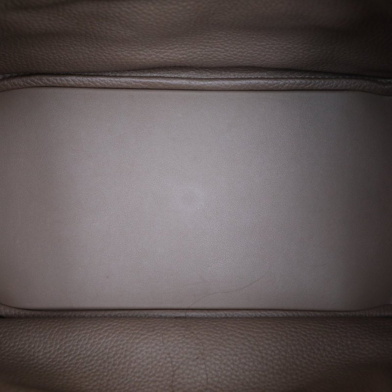 HERMES Lindy3018大象灰TC皮D刻銀扣肩背包-2