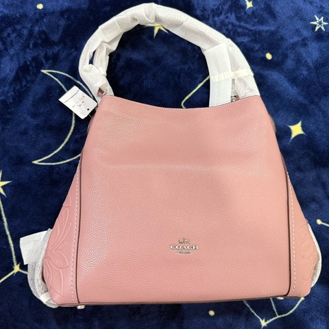全新！特價！超美雕花！Coach 肩背包 乾燥玫瑰粉💕 托特包/腋下包